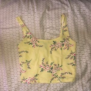 Forever 21 floral print cropped tank top